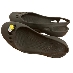 Crocs Black Sz W4 pre owned